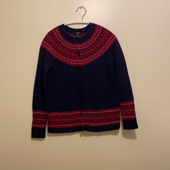 Talbots wool blend fair island sweater. Size S P - Picture 2 of 7